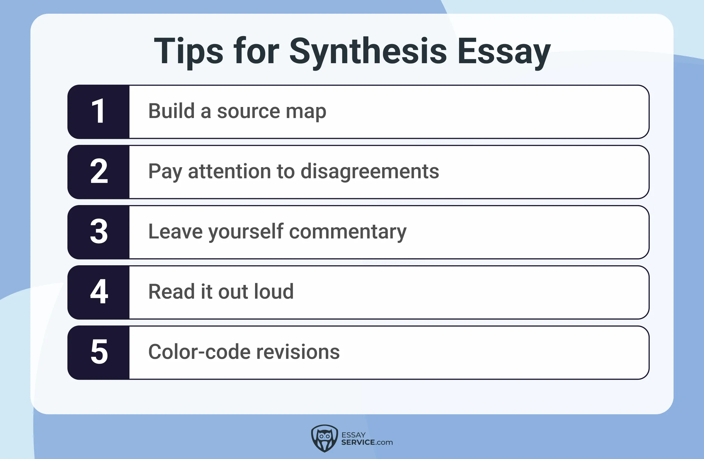 tips for synthesis essay